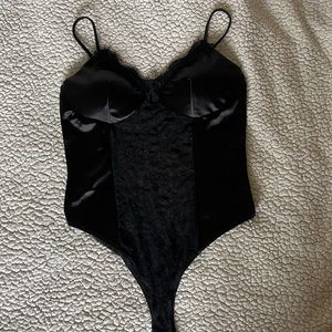 Laced black bodysuit
